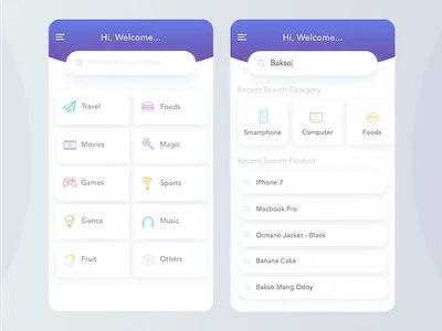 Search concept for Marketplace categories dashboard ecommerce home interaction marketplace search search interacton
