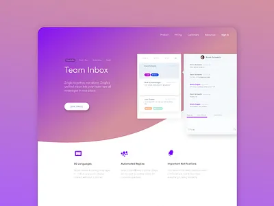 Home content digital gradient homepage inbox team tech web web app webdesign