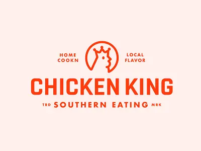 Chicken King pt. 2 chicken chickenking food icon king lockup logo mark orange restaurant trademark
