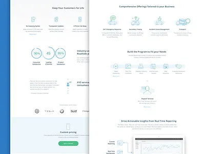 Roadside Assistance Subpage assistance b2b business conversion icons landing page roadside subpage tow