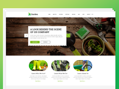 Garden creative design garden theme green stylish wordpress theme