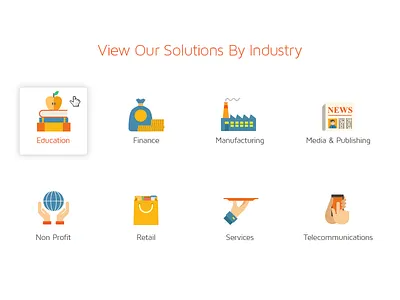 Client web page and icons dsign flat icons illustration industry seo ui ux web page