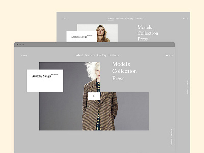 Salyga aesthetic chaotic clean fashion hair model studio website