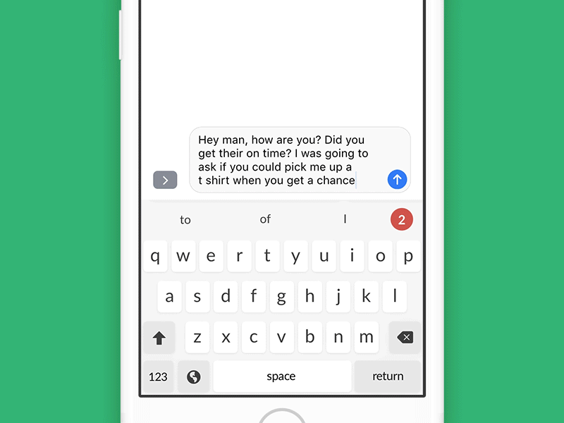 Grammarly iOS Keyboard animation concept gif grammar interaction ios mobile motion