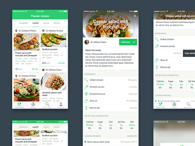 Recipes app - quick concept app chef concept cooking food ios kitchen nutrition quick recipes restaurant speed