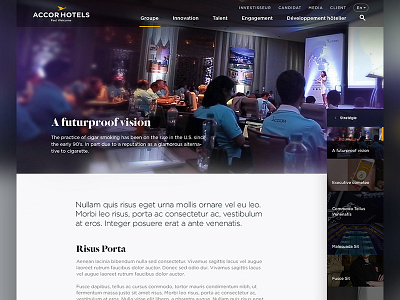 Accorhotels Group accorhotels article blur corporate navigation