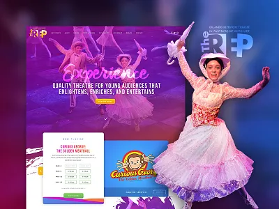 The Orlando REP Website homepage orlando rep performing arts the rep website design