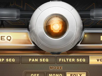 Oracle Kontakt Gui Detail audio epic graphical user interface design gui gui design hi tech kontakt kontakt library ui vst