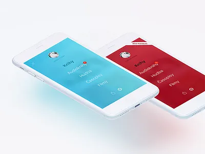 Blurred Colorful Modal Menu blurred ui logged user menu modal unlogged user