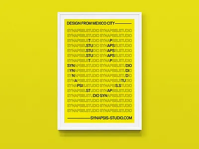 Synapsis – Poster cartel design diseño mexico mexico city neubau poster type typography