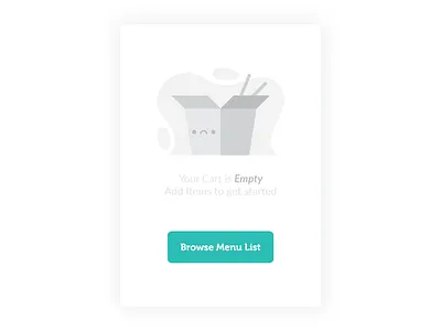 Your Cart's Hungry chinese cuisine pages empty cart food menu pizza sandwich shopping cart takeout ui ux
