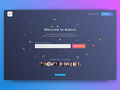 Asktrix Landing Page awesome colors landing landing page web design