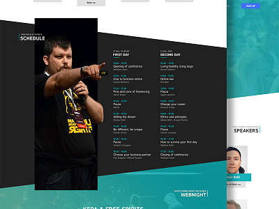 Webdan Conference conference event homepage landing page onepager reservation schedule speakers timetable venue webdan website