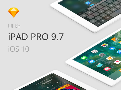 Free Sketch template - iOS 10 - iPad Pro 9.7 free ipad sketch ui kit