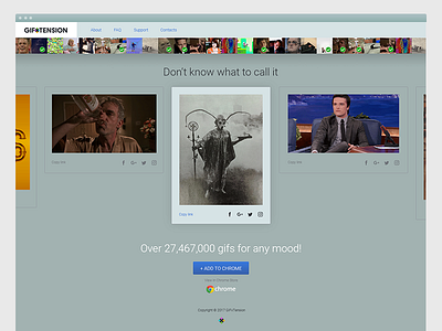 GIFxTension Website carousel clean design gif gifxtension layout ui ux webdesign