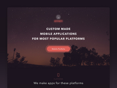 Landing page for mobile development service gradient landing landing page mobile web design webdesign website