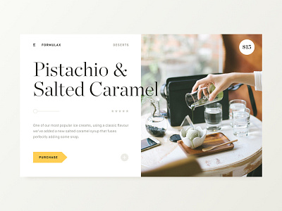 Desert Menu blog card classy grid menu minimal online portfolio restaurant