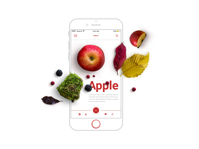 Colors vs. Nature app clean colors design fruit ios layout minimal moder ui ux