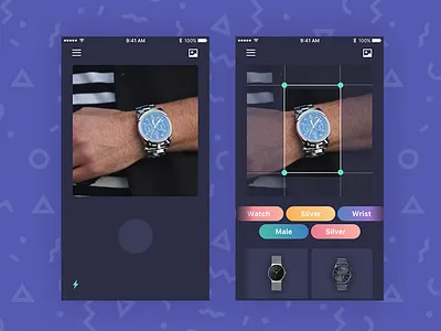 Social Store - Visual Search app block card ecommerce gradients ios mobile shop store ui