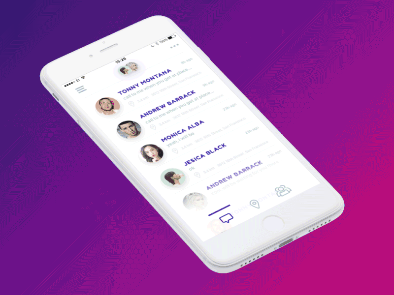 Navigation app buttom ios map maps menu navigation tabs tracking user