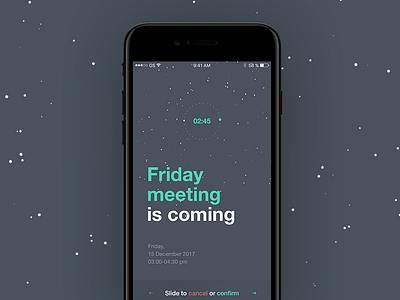 Event notification screen calendar event ios mobile task ui