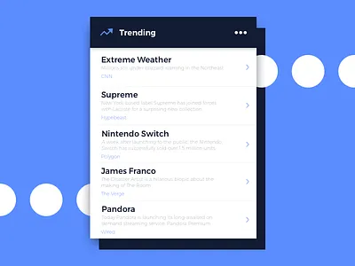 Facebook Trending 069 dailyui design facebook trending ui