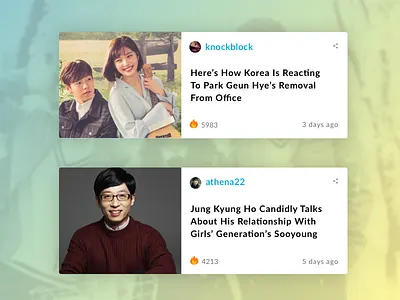 Soompi Media Thumbnail Component - Sketch File app component ia khoi vinh media news show sketch soompi thumbnail viki web