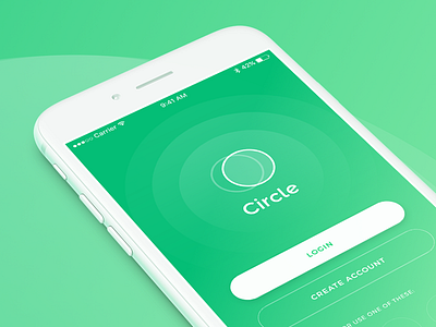 Simple green login app design green ios iphone login ui userinterface