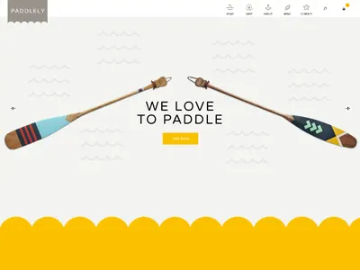 Paddlely fishing minimal paddle shop shopify stylish