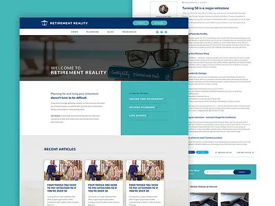 Retirement Reality blog design refresh retirement web