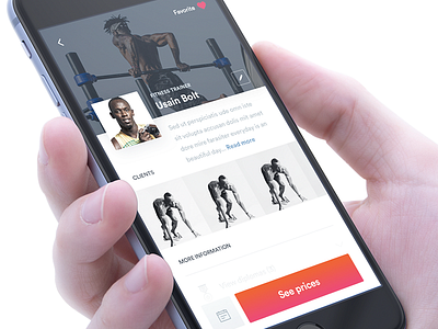 iOS Profile Screen (Sports App) clean design interactive iphone mockup mobile interface multi platform participant product prototype simplicity ui user experience ux