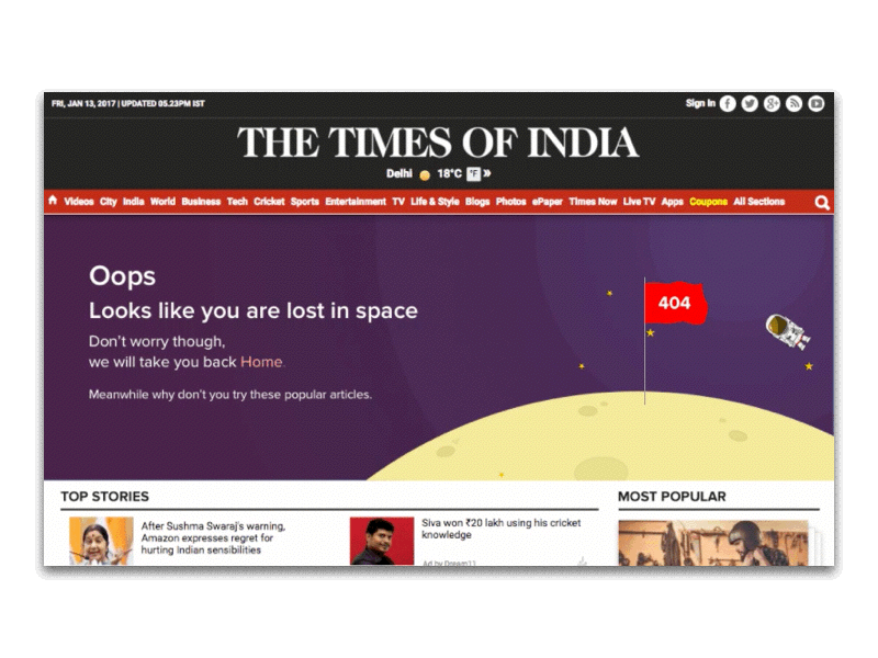 404 Page 404 flag gravity space