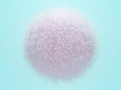 Hairy Ball 3d abstract c4d cinema 4d hair octane render