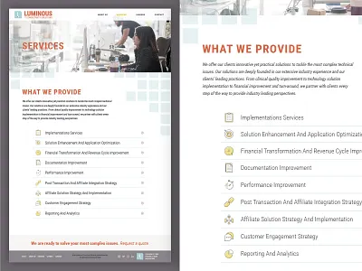 Luminous :: Services consulting icons information it luminous pixel services start up technology ui ux web