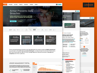 Armor Website cyber defense landing layout marketing minimal modular security ui ux web website