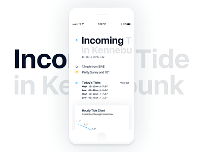 Salty Fresh Air clean ios ios11 minimal mobile nautical tide typography weather