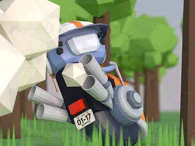 Wumpus Nitro 3d bike c4d forest kirby low poly moped nitro wumpus