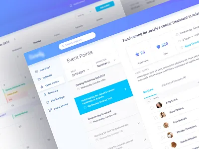 Dashboard concept dashboard data event points ui ux webdesign