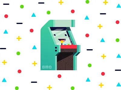 Who wants to play video games?! 80s adventure time arcade bmo illustration retro vector