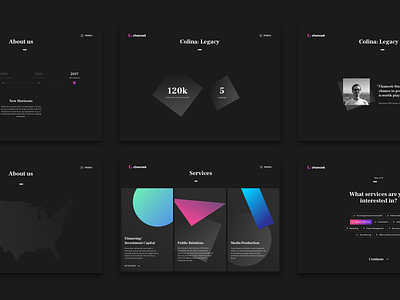 Chance6 pt. 2 behance dark gradient new strv script ui webdesign website