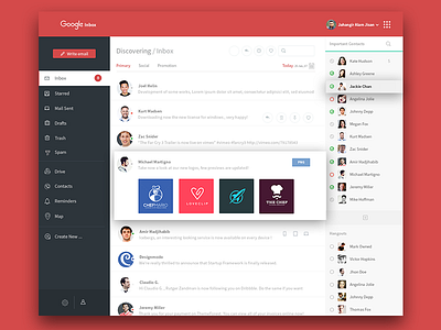 Google Inbox Redesign communication design drive gmail google google drive inbox product redesign ui ux web design
