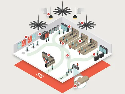 Isometric IoT Edge Environment connected things edge edge computing environment forest giant illustration iot iso isometric louisville robby davis