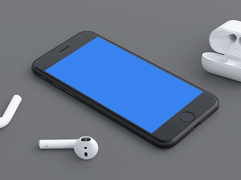 Scene Mockups / iPhone airpods apple freebie iphone mockup photoshop psd