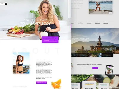 The Lean Body Coach clean design food fresh health modern travel website