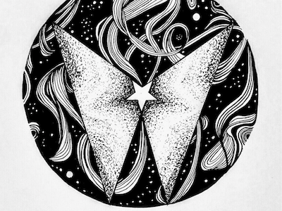 Letter W art design doodle drawing handlettering illustration ink lettering space typography