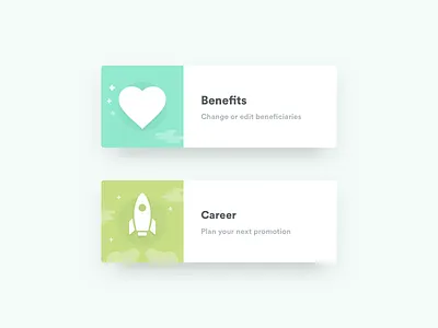 HR Card Set 3 active app icons benefits card card animate clouds hr icons rocket rocket ship stars