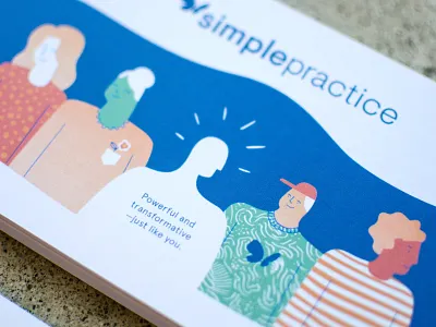 SimplePractice Flyer flyer illustration people print simplepractice software