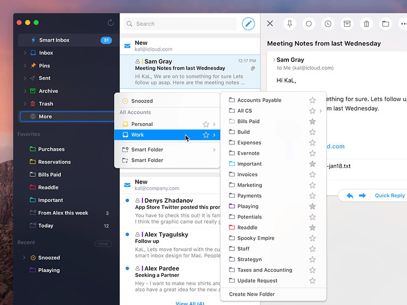 Spark for Mac 1.2 by Readdle app apple email macos spark
