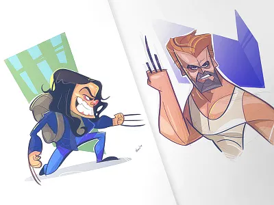 X character characterdesign fanart illustration laura logan marvel wip xmen