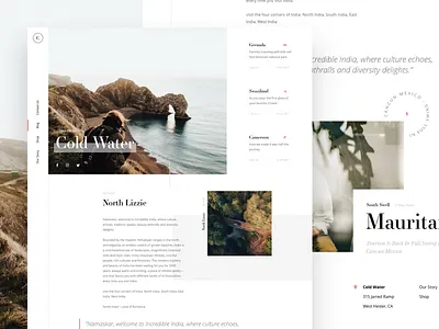 Cold Water Blog app design homepage layout mobile re design typography ui ux webdesign website